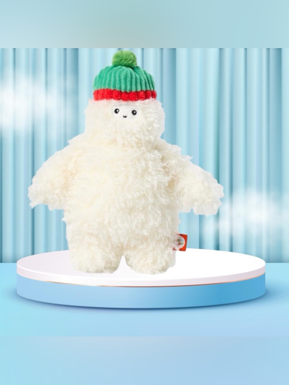 Gigglescape Mini Yeti with Hat Stuffed Animal - 9"